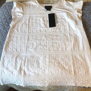 XL white eyelet Shirt